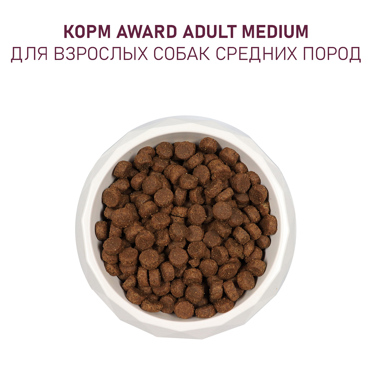 Сухой корм для собак средних пород AWARD ADULT MEDIUM индейка, курица (12 +  12 кг)