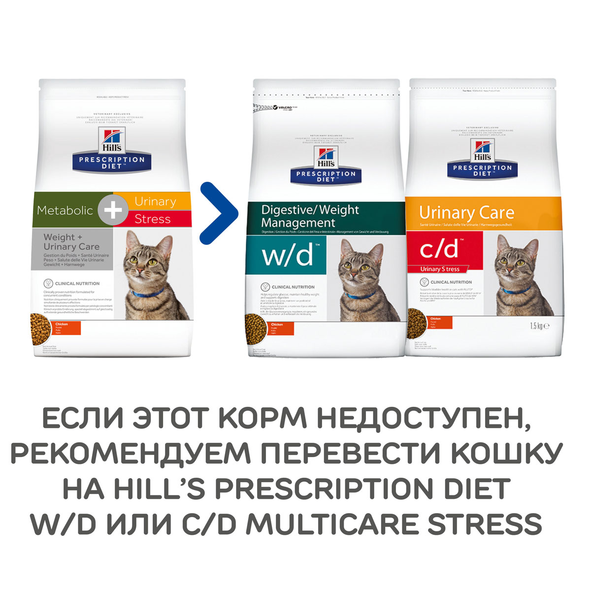 Hills c d urinary stress для кошек